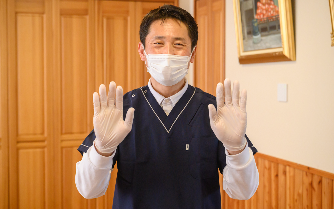 手袋着用 骨盤調整はるな堂|長野県上田市